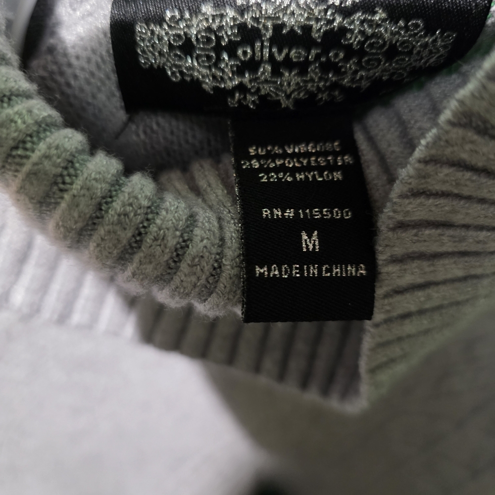 Anthropologie Oliver.O Gray Cable Knit Women's Sweater EUC Medium PTP 25 - Picture 3 of 3